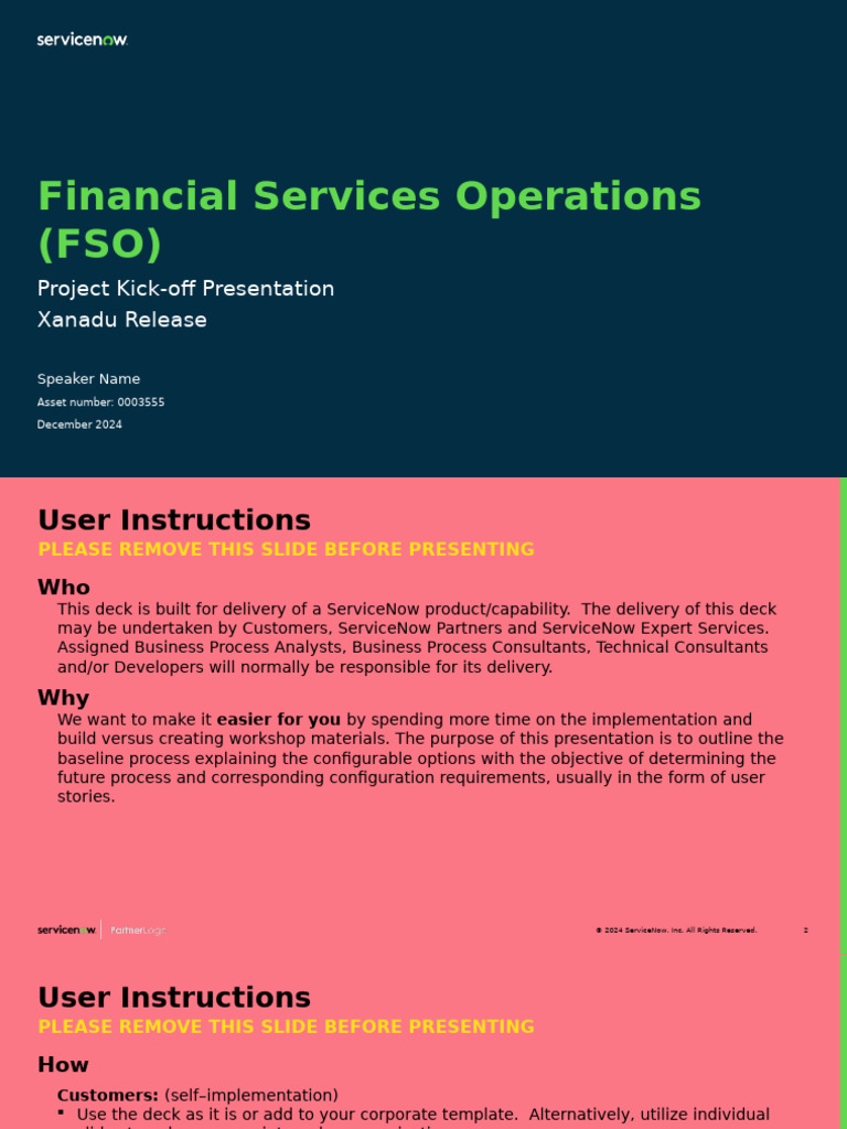 FSO Project Kick-off Presentation Guide | PDF | Scrum (Software ...