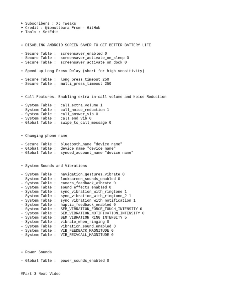 Optimize Android Settings for Performance | PDF
