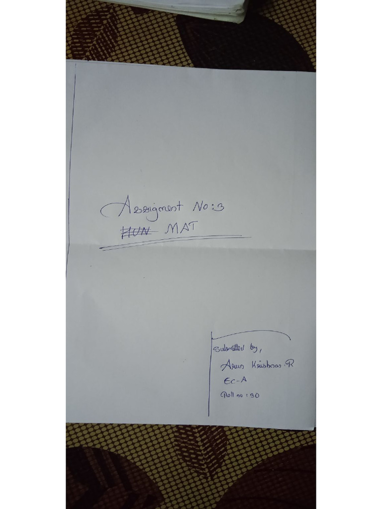 Maths 3rd Assignment | PDF