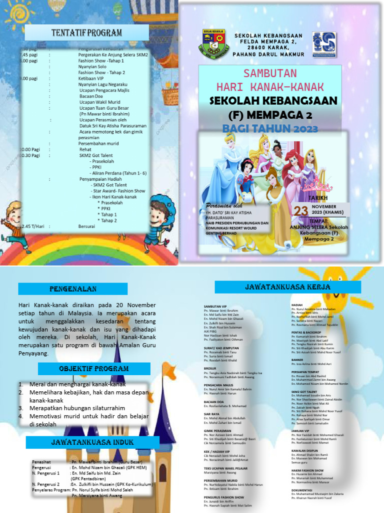 Buku Program Hari Kanak Kanak 2023 | PDF