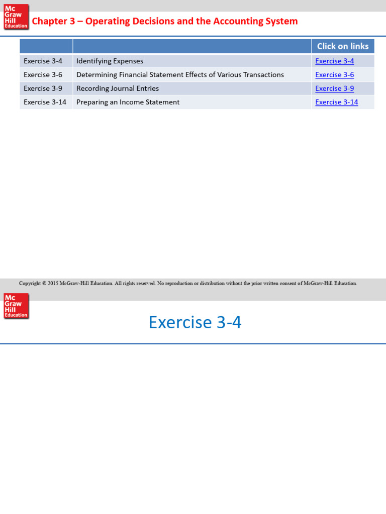 Accounting Exercises on Expense Recognition | PDF | Expense | Debits ...