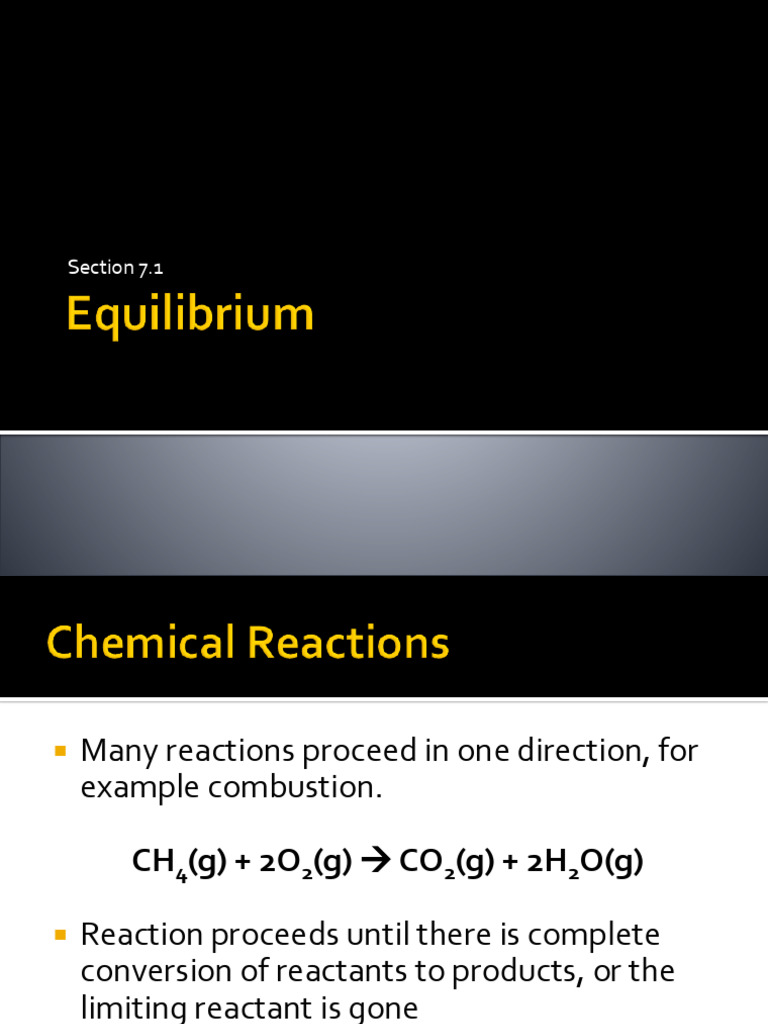 Introduction To Equilibrium V4 | PDF | Chemical Equilibrium | Reaction Rate