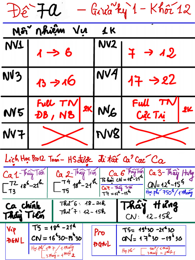 Pro12 - Thứ 7 Ca 7a | PDF