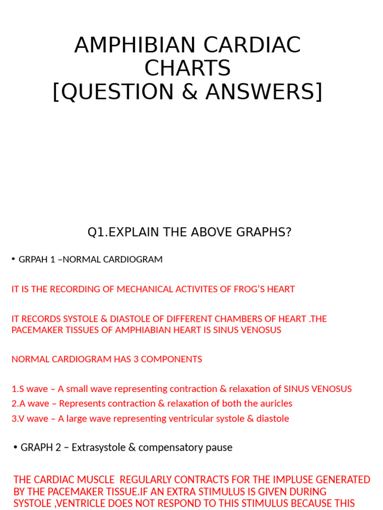 Amphibian Cardiac Function Analysis | PDF | Heart | Cardiac Muscle