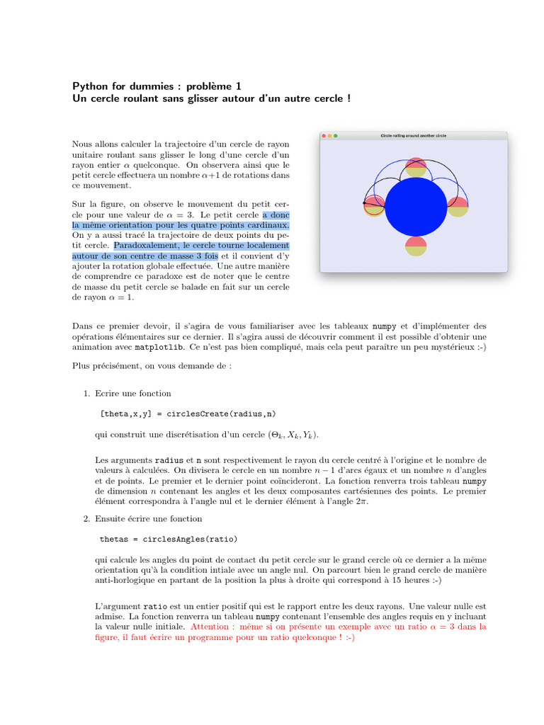 Animation de cercles en Python | PDF | Angle | Serveur (Informatique)