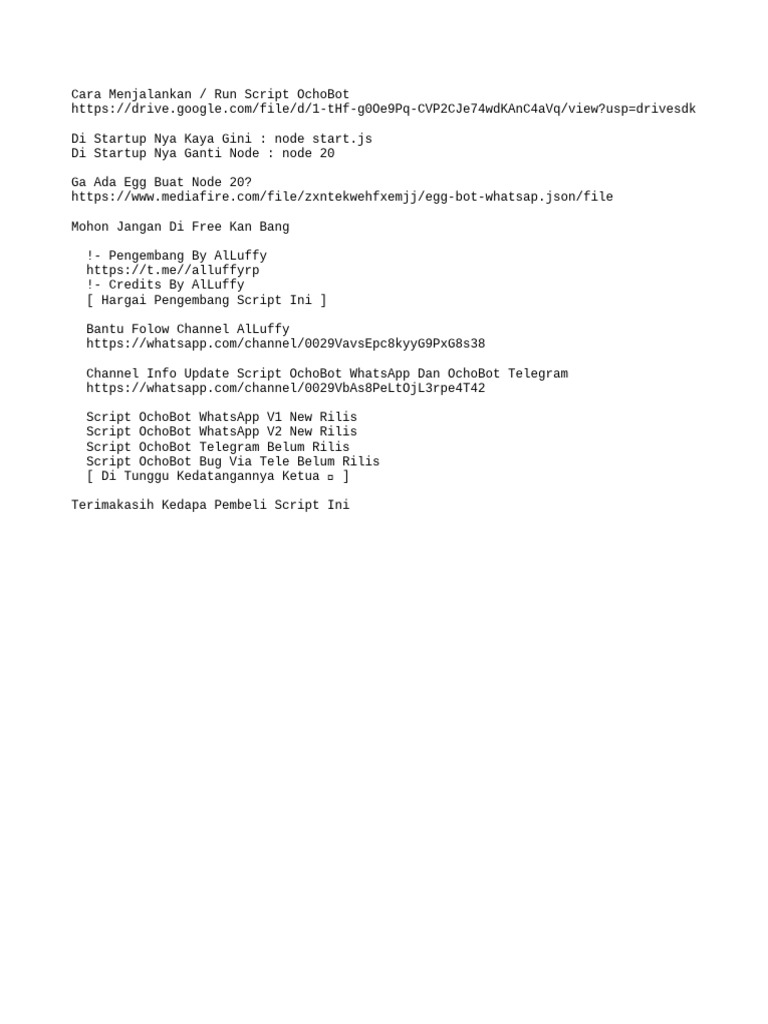 Cara Run Script | PDF