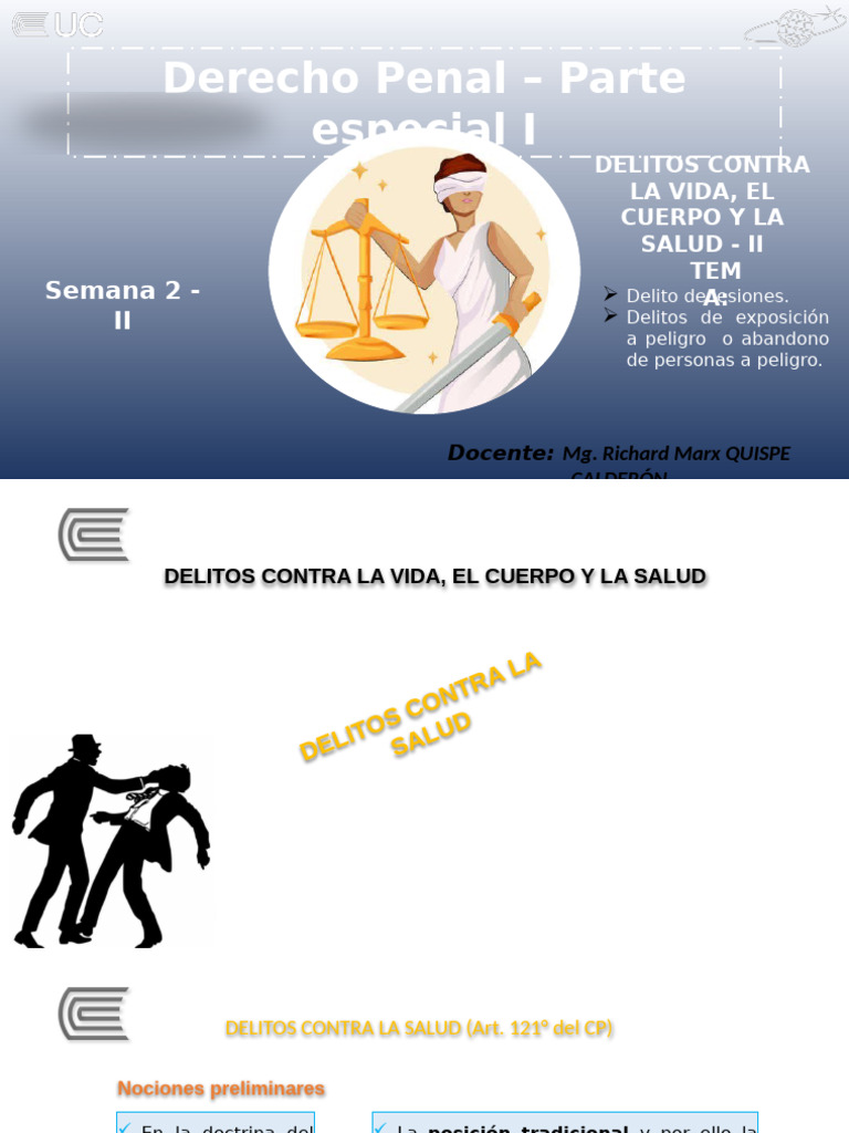 2da Semana 2 - Delitos Contra La Vida El Cuerpo y La Salud - II | PDF ...