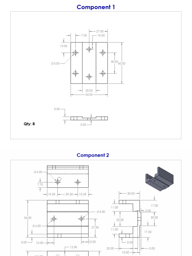 Component Quantity and Pricing List | PDF