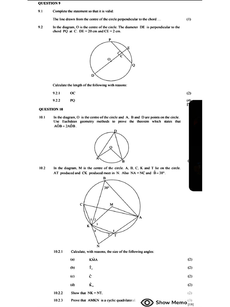 Euclidean Geometry Revision | PDF