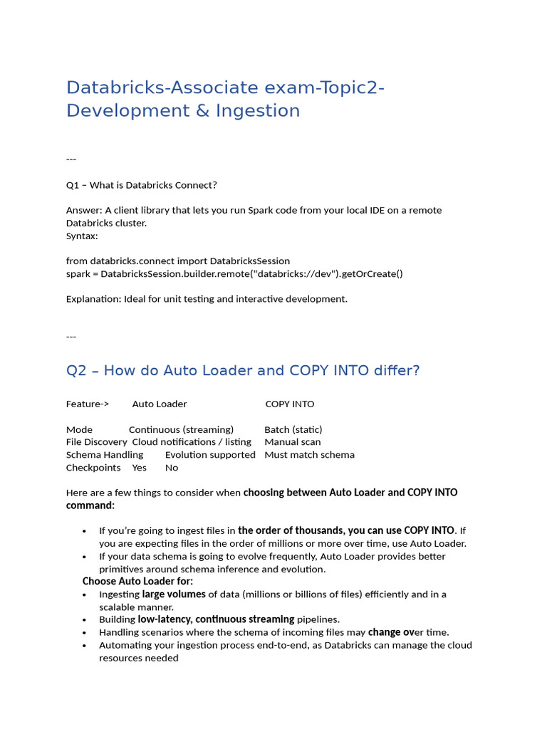 Databricks Development & Ingestion Guide | PDF | Computing | Data