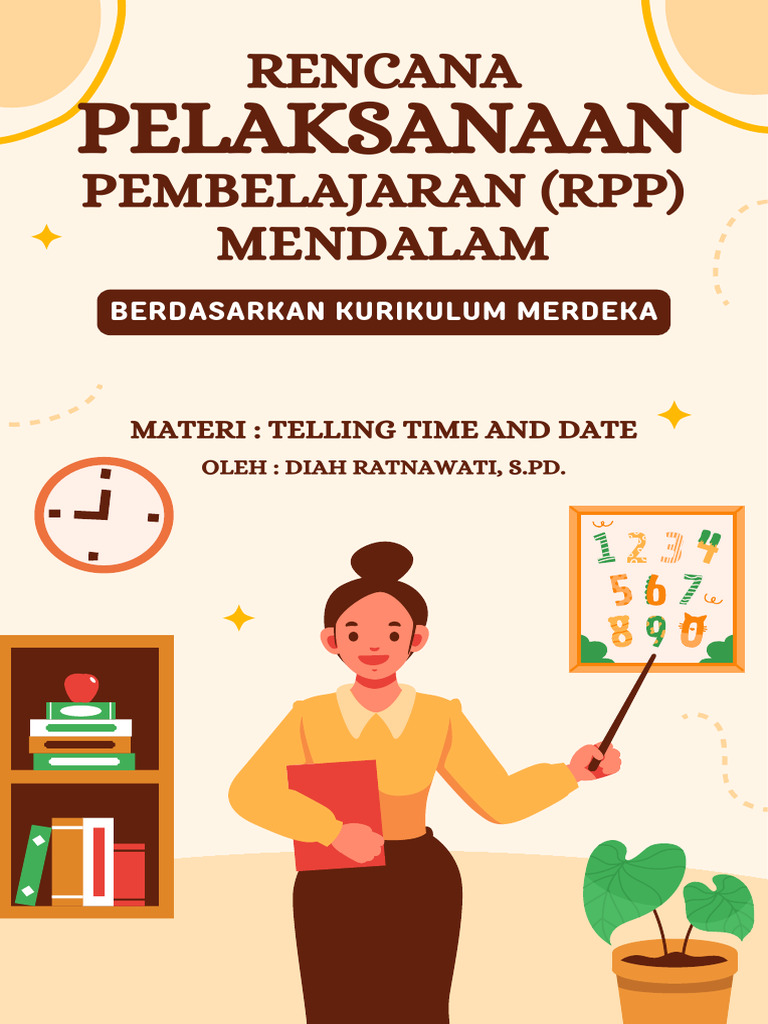 Sampul Rencana Pelaksanaan Pembelajaran (RPP) Oranye Ilustratif ...