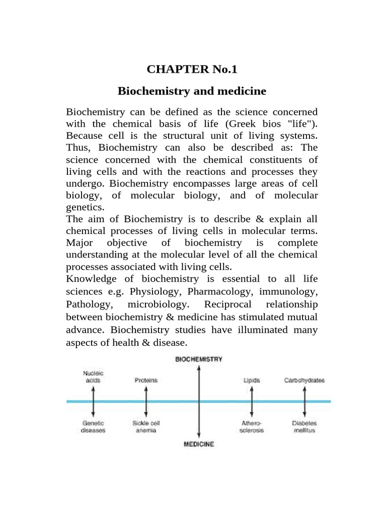 CHAPTER No1 Biochem and Medi | PDF | Biochemistry | Chemistry