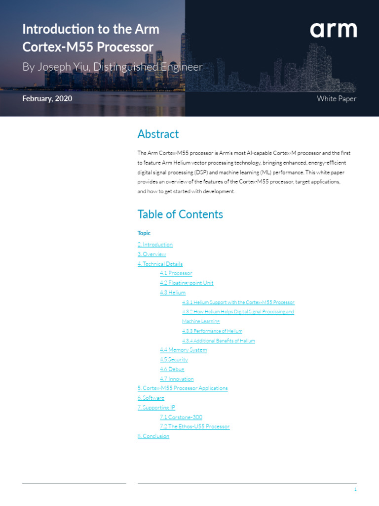 Arm Cortex-M55 Processor Overview | PDF | Central Processing Unit | 64 ...