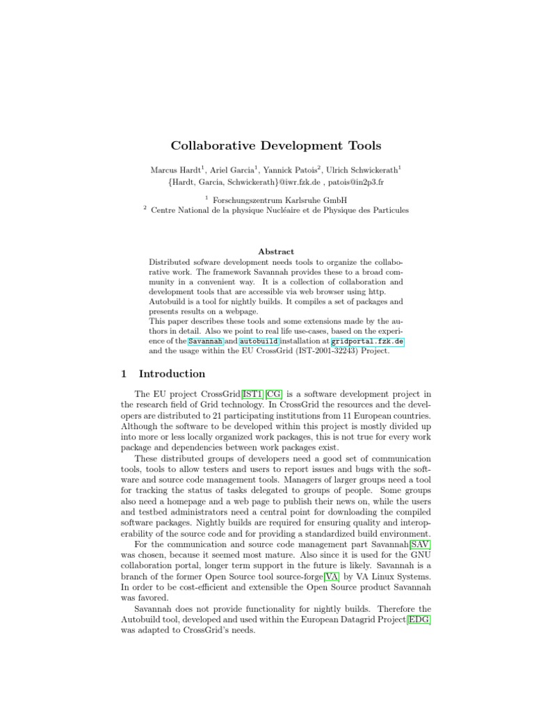 Collaborative Development Tools Overview | PDF | Internet Forum ...
