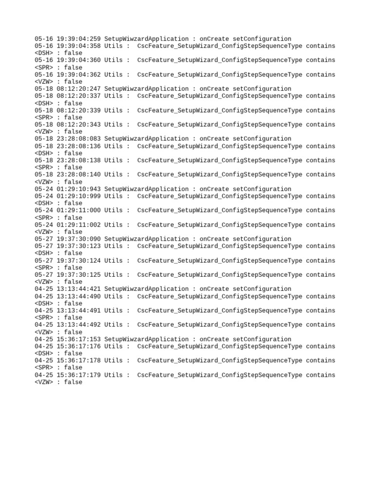 Setup Wizard Configuration Logs | PDF