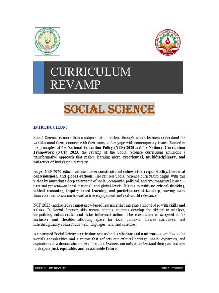 Revamped Social Science Curriculum Overview | PDF | Curriculum | Learning