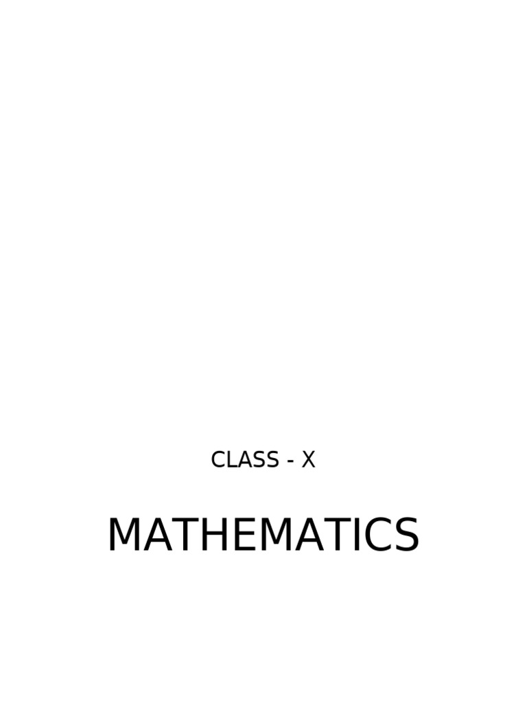 Mathematics Class10th | PDF | Circle | Polynomial