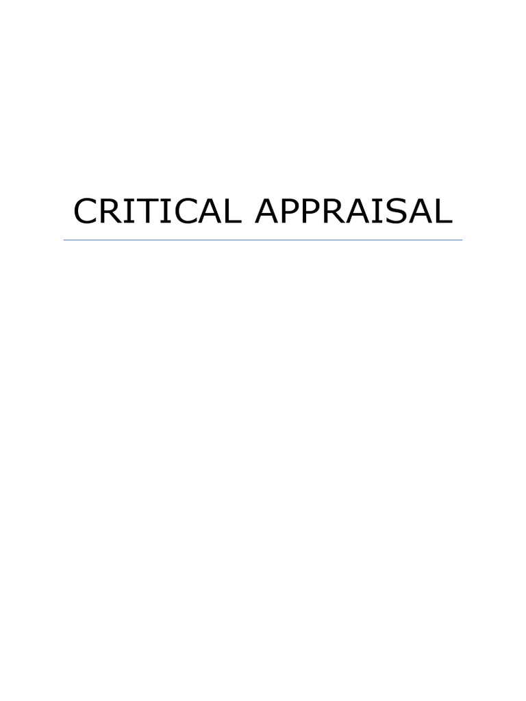 Critical Appraisal Guidelines for Research | PDF | Confidence Interval ...