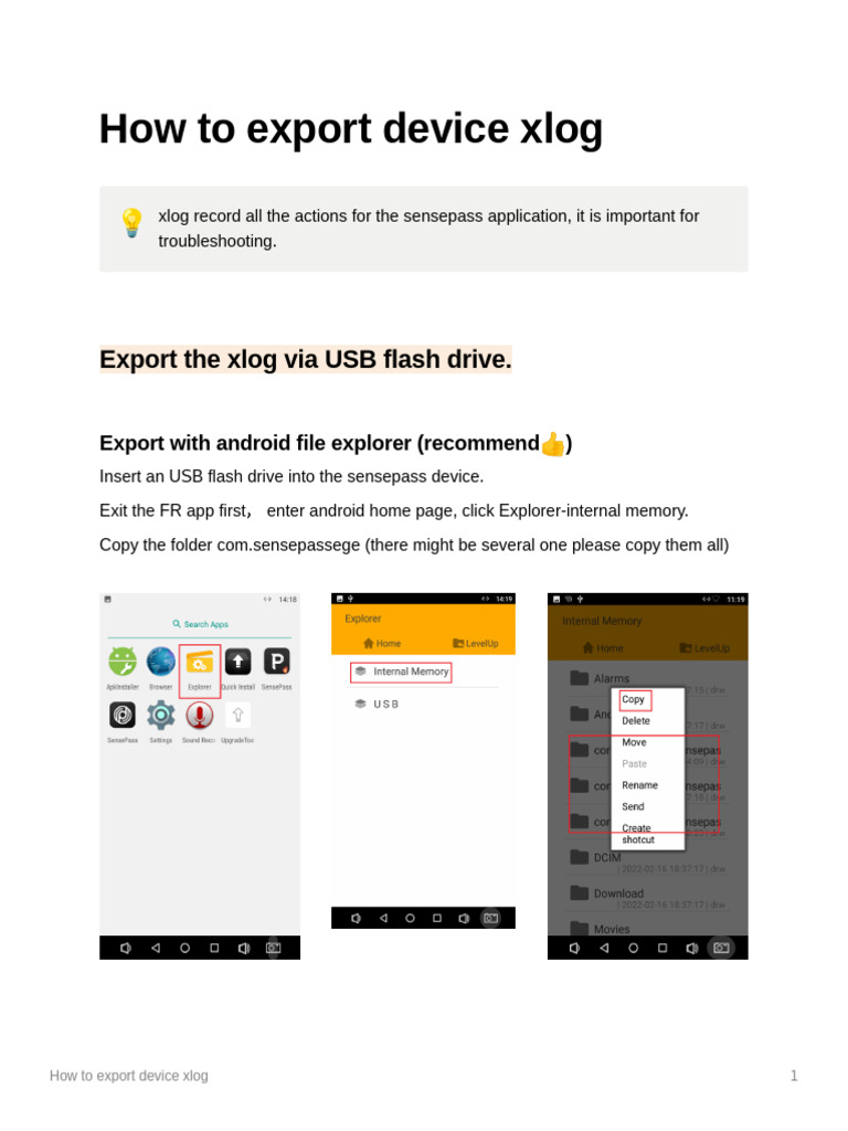 Exporting Device Xlog: Step-by-Step Guide | PDF | Operating System ...