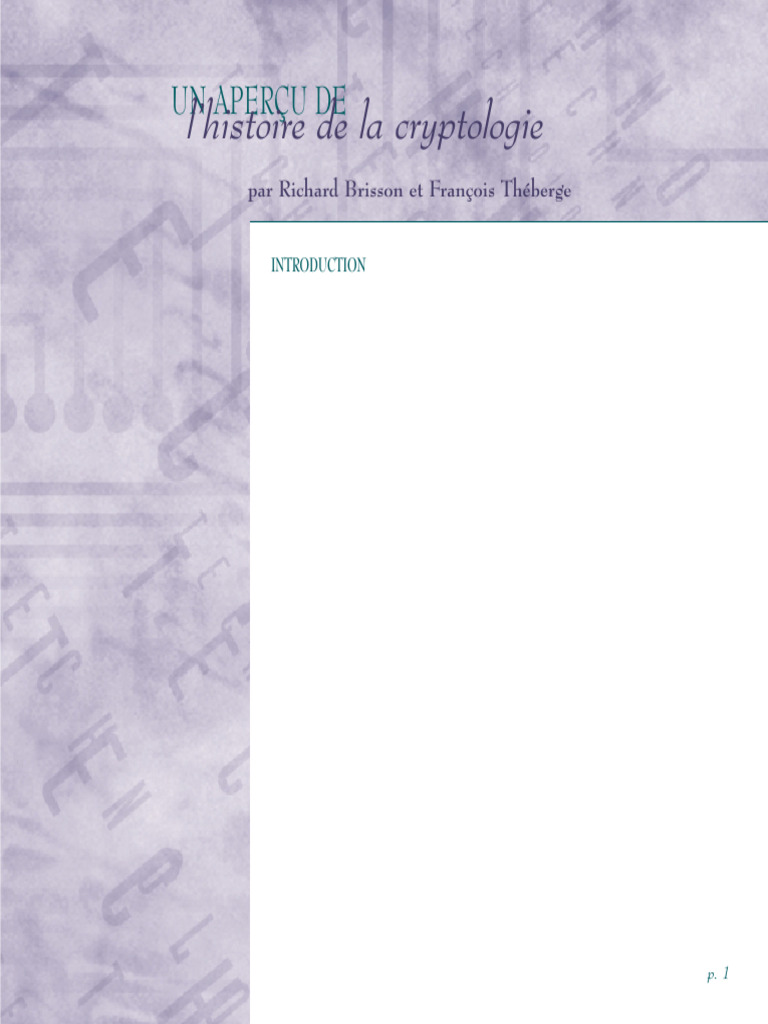 Histoire et méthodes de la cryptologie | PDF | Cryptage | Cryptographie