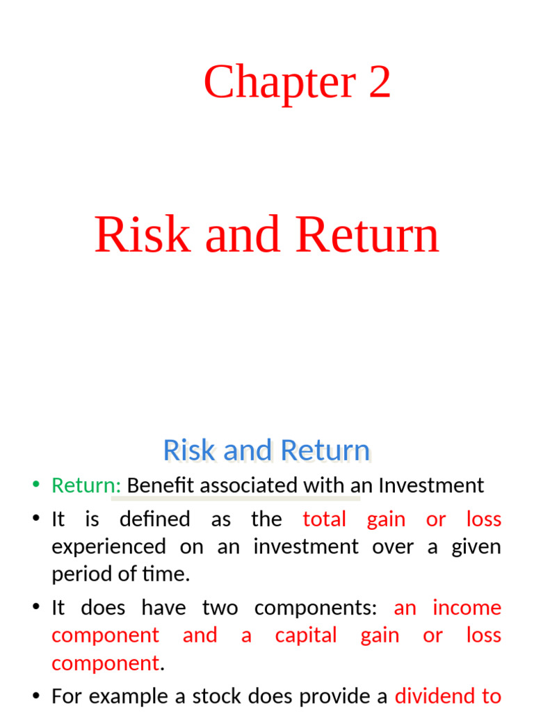 Understanding Risk and Return in Investments | PDF | Risk Premium ...