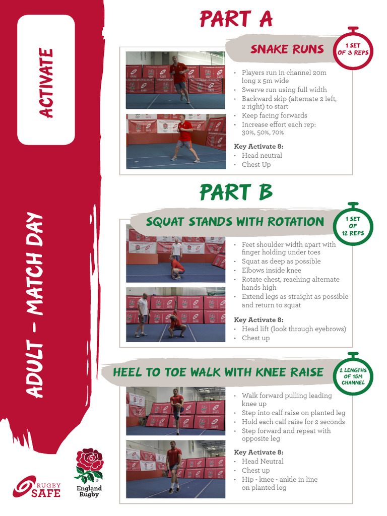 Match Day Activation Exercises Guide | PDF | Musculoskeletal System