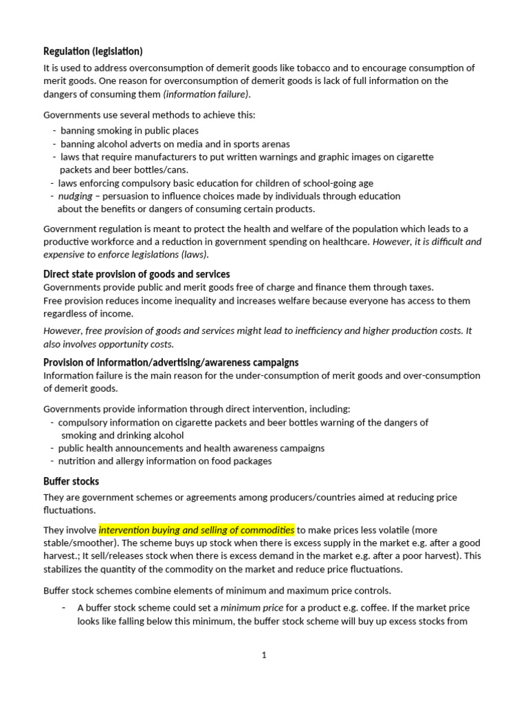 Government Regulation of Goods and Services | PDF | Economies | Economics