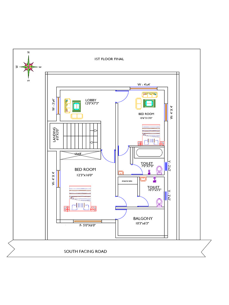 1st Floor Final Plan - Balgony Layout | PDF