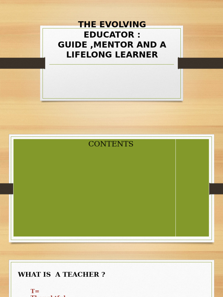 Evolving Role of Teachers in Education | PDF | Learning | Mentorship
