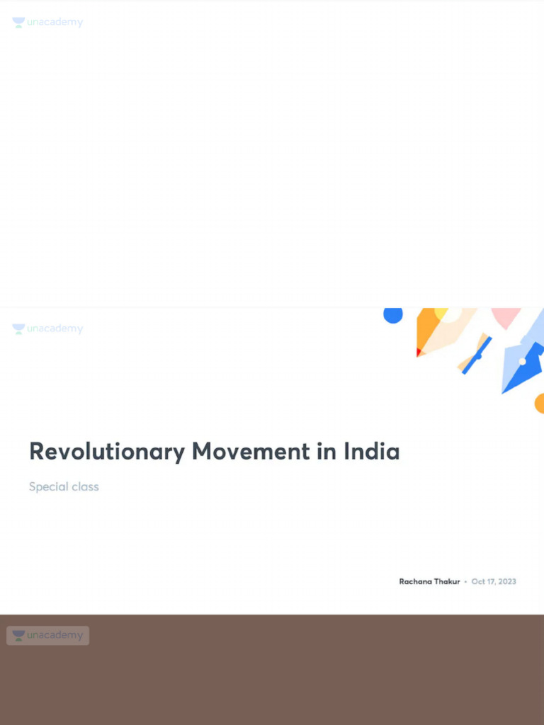 Revolutionary Movement in India With Anno | PDF
