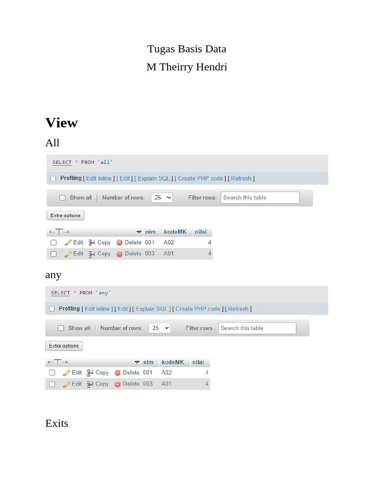 Tugas Basis Data M Theirry | PDF