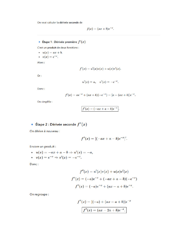 Calcul de F Second | PDF