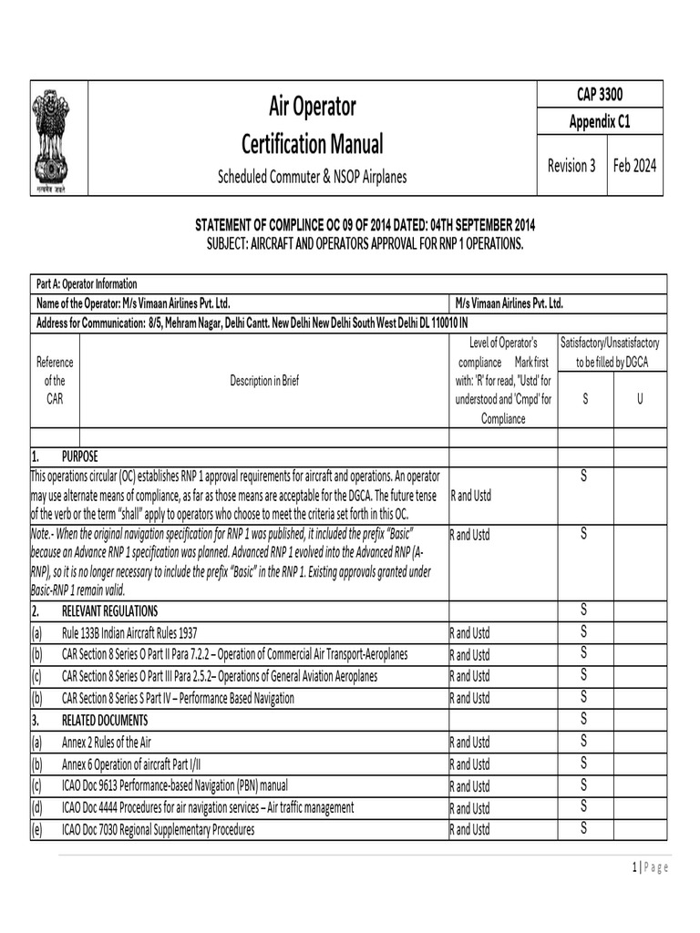 RNP 1 Operations Approval Guidelines | PDF | Aerospace | Aviation Safety
