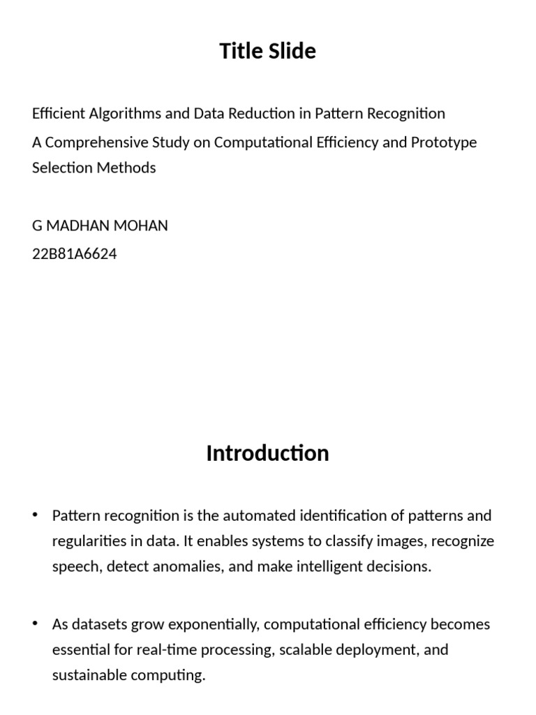 Efficient Algorithms in Pattern Recognition | PDF | Cognitive Science ...