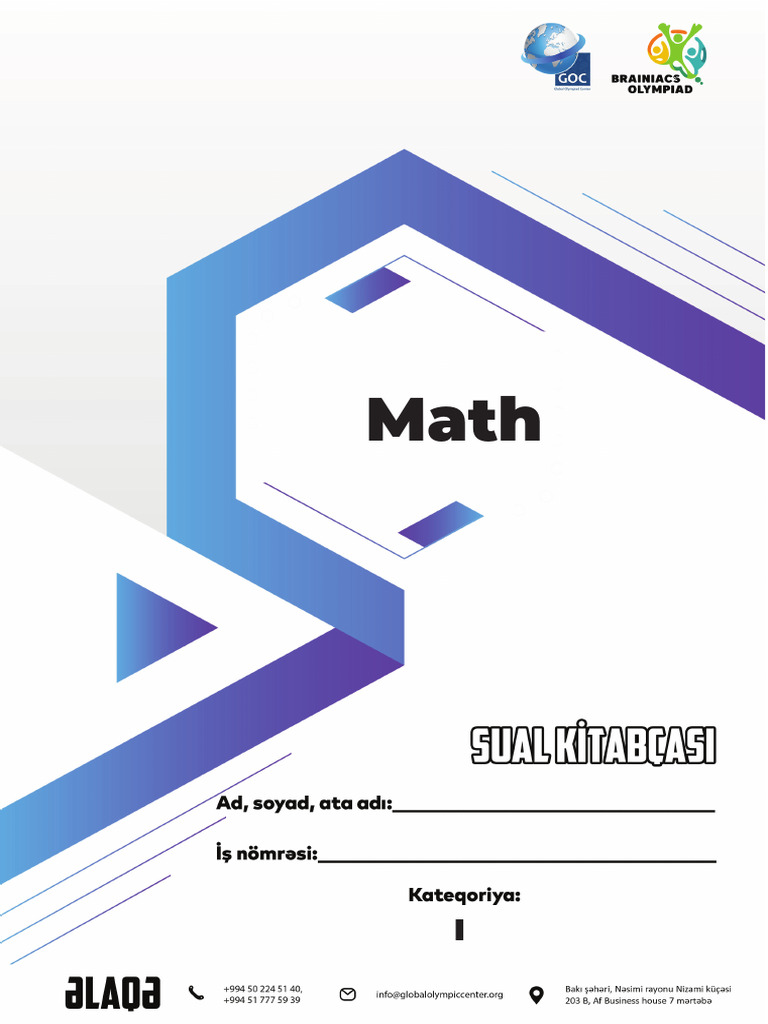 Brainiacs Math Category 1 Çap | PDF