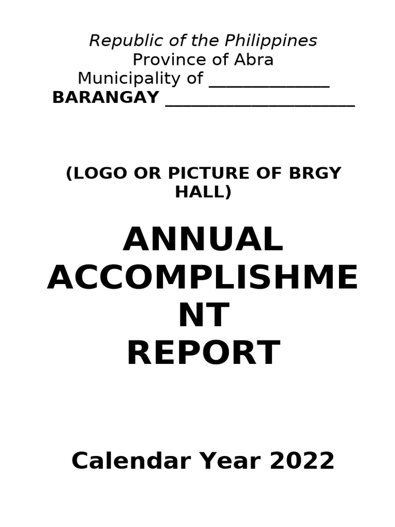 Barangay Annual Accomplishment Report 2022 | PDF | Taxes | Economies