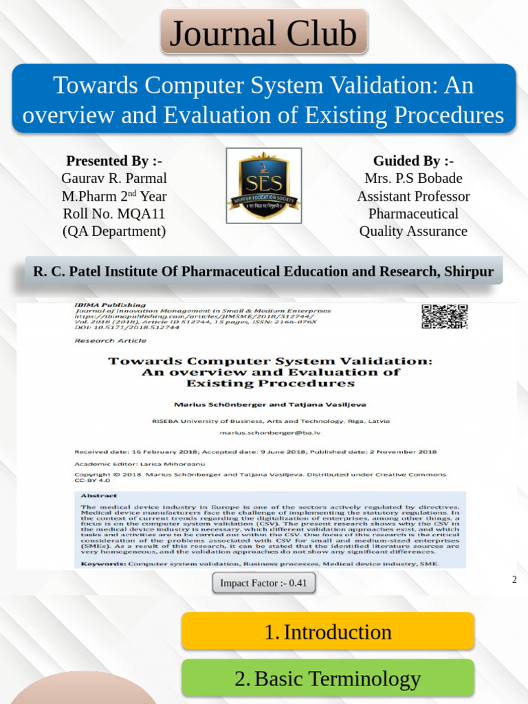 Computer System Validation in Medical Devices | PDF | Medical Device ...