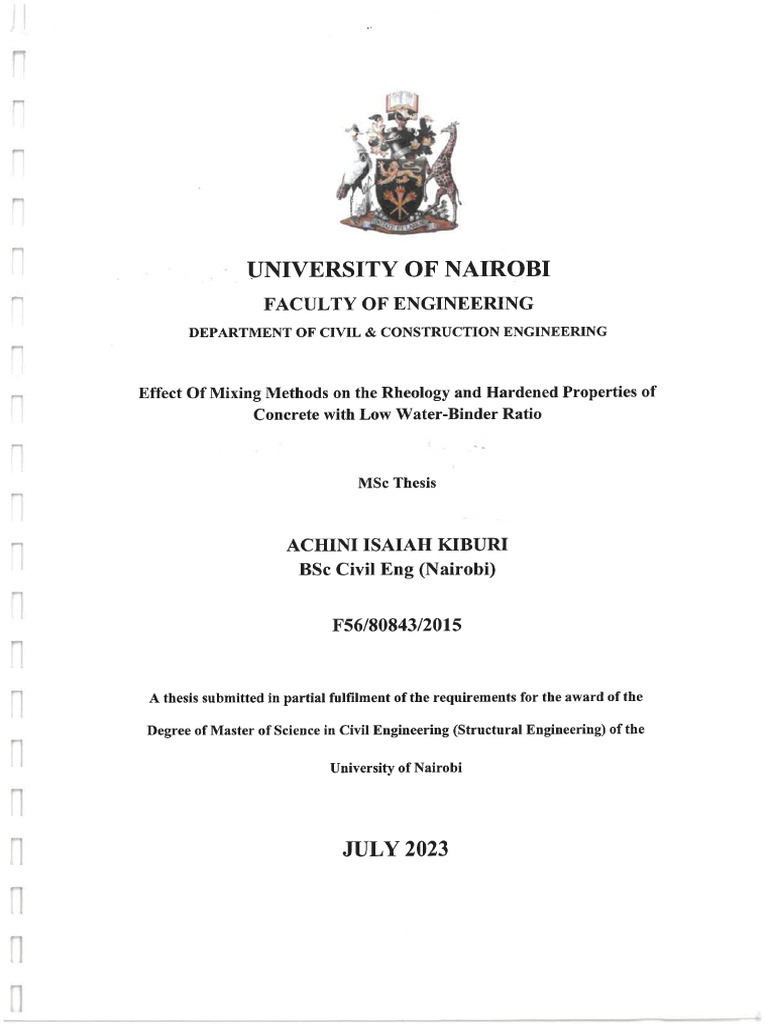 Achini I - Effects of Mixing Methods On The Rheology and Hardened ...
