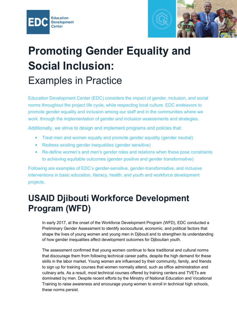 Gender Equality and Inclusion Strategies | PDF | Gender | Gender Studies