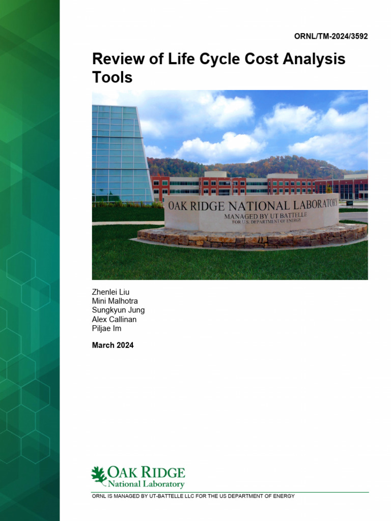 Life Cycle Cost Analysis Tools Review | PDF | Life Cycle Assessment ...