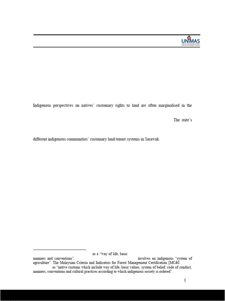 Indigenous Land Rights in Sarawak | PDF | Sarawak | Indigenous Peoples