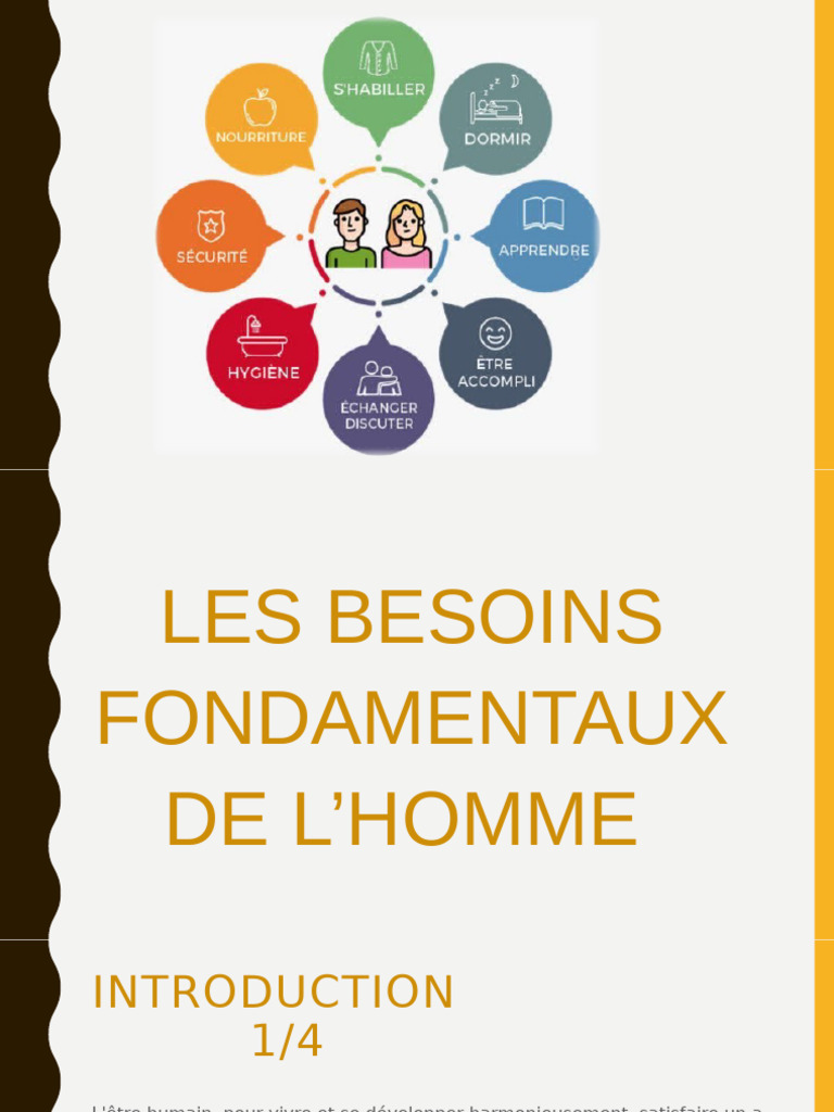 Les 14 besoins fondamentaux de l'homme | PDF | Allaitement
