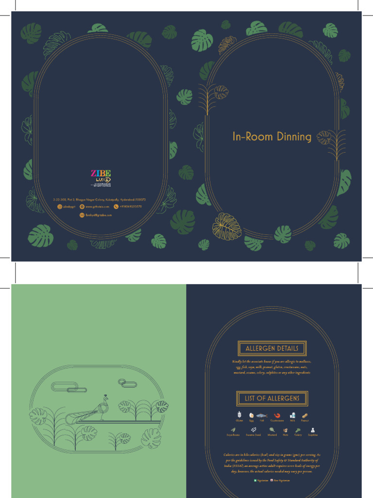 In Room Dining Menu | PDF
