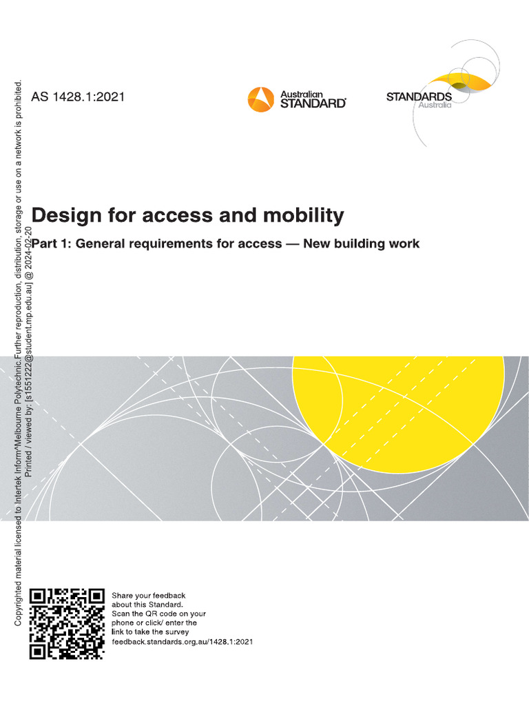 AS 1428.1:2021 Access Standards Guide | PDF | Length | Disability