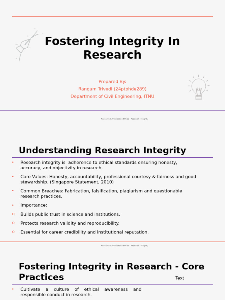 Fostering Research Integrity Practices | PDF | Integrity | Inquiry