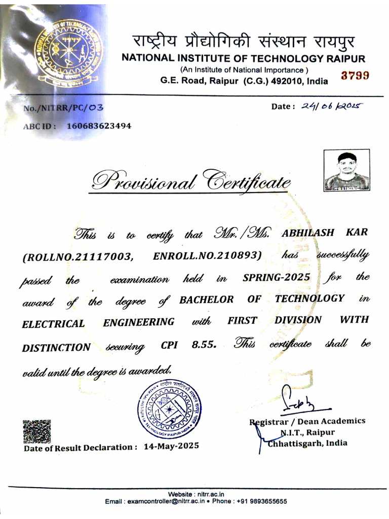 Provisional Degree | PDF