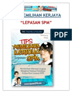 Tips Pemilihan Kerjaya Selepas SPM