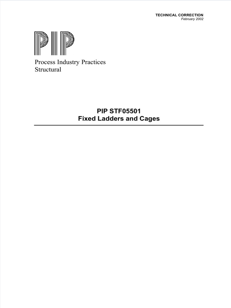 Pip Fixed Ladders Cages | PDF | Specification (Technical Standard)