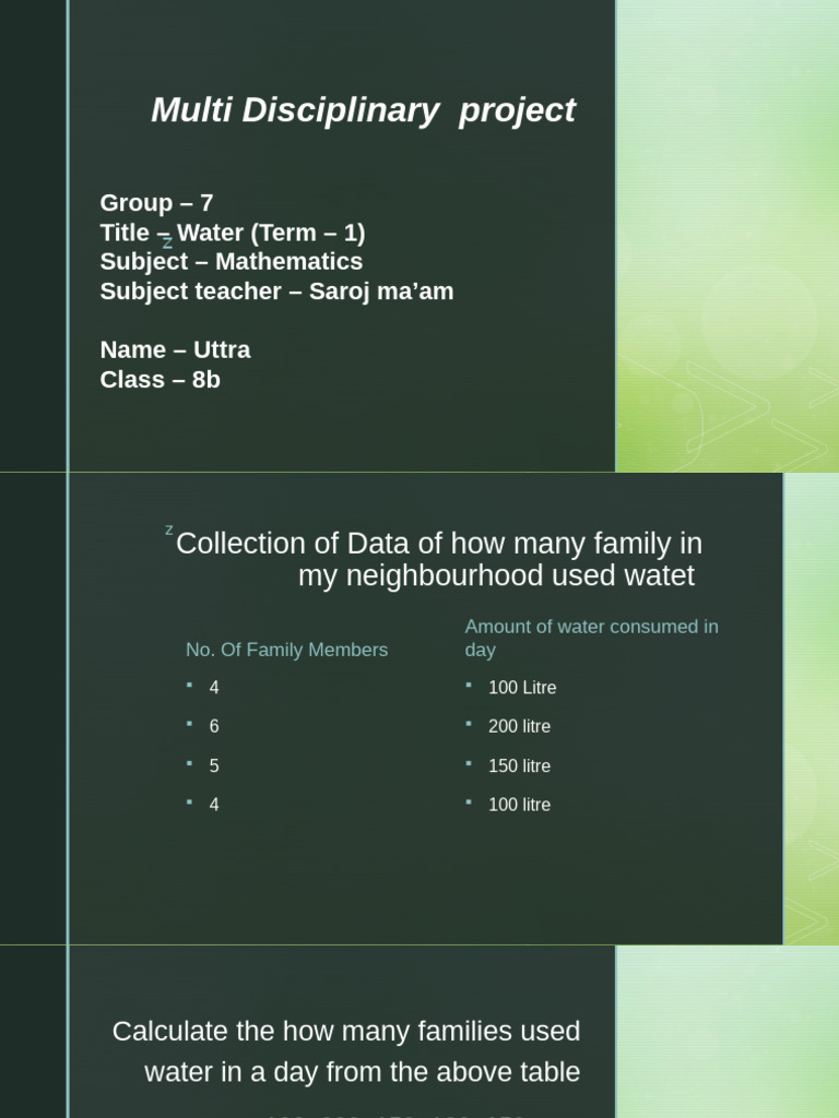 Water Usage Data Collection Project | PDF