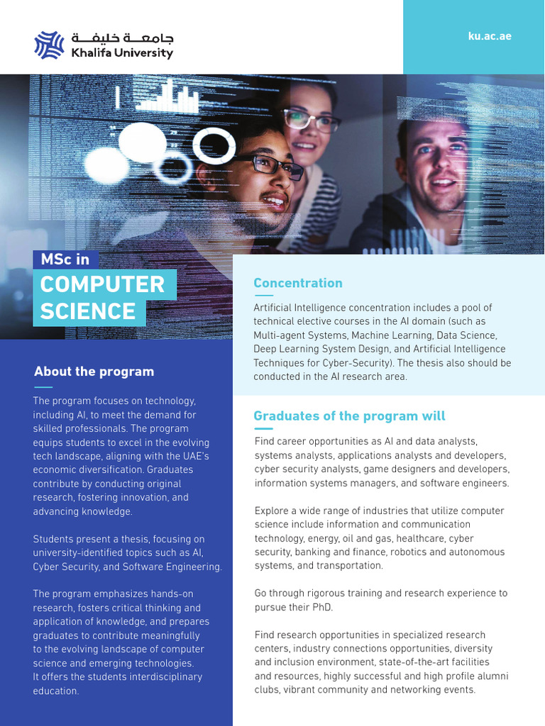 Khalifa University Computer Science MSc | PDF | Artificial Intelligence ...